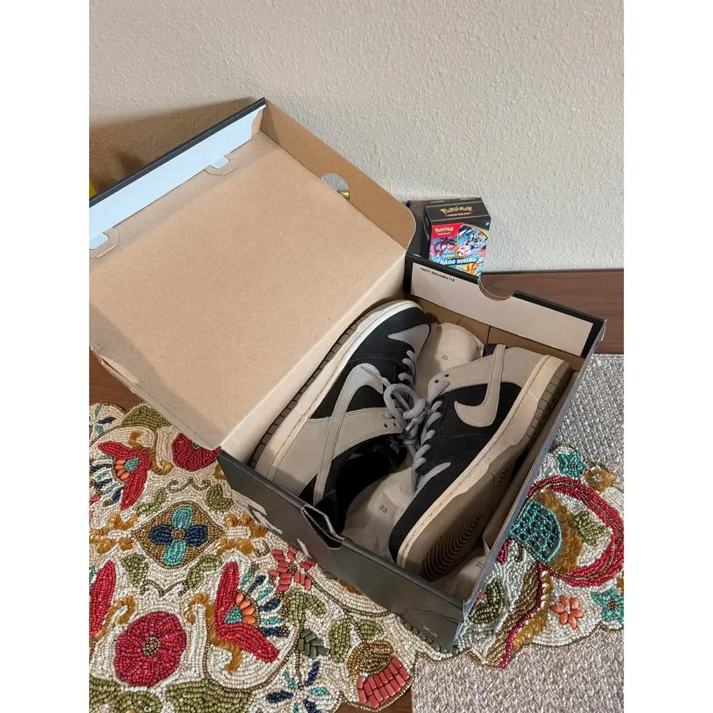 2017 Nike SB Zoom Dunk Low Pro Black Wolf Grey White Smoke Shadow 854866 001